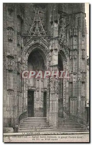 Cartes postales Argentan Eglise Saint Germain le grand Portail nord