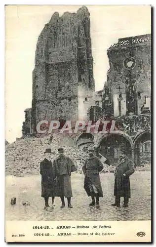 Ansichtskarte AK Arras Ruines du Beffroi Militaria