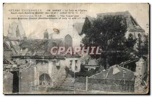 Ansichtskarte AK Arras La Tour et l Eglise Saint Jean Baptiste