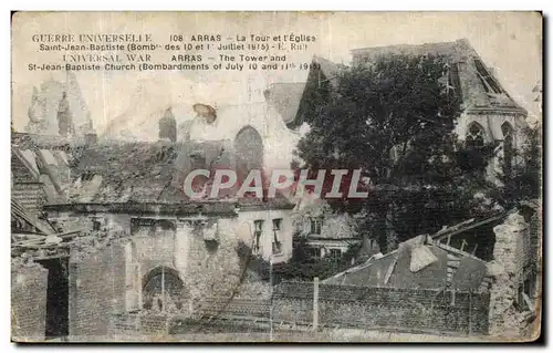 Cartes postales Arras La Tour et l Eglise Saint Jean Baptiste