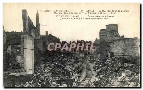 Ansichtskarte AK Arras La Rue des Grands Veziers Militaria