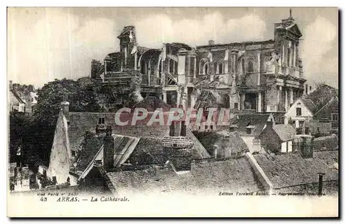 Cartes postales Arras La Cathedrale Militaria