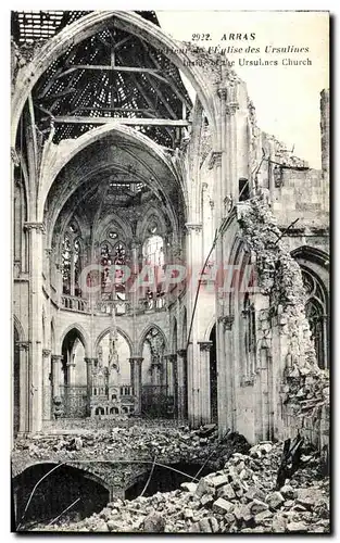 Cartes postales Arras Eglise des Ursulines Militaria