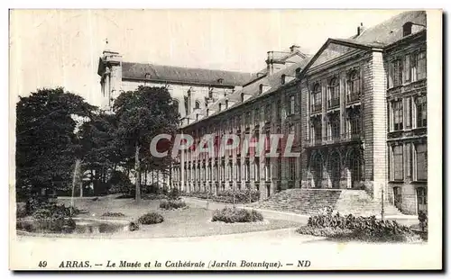 Cartes postales Arras Le Musee et la Cathedrale Jardin botanique