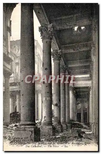 Cartes postales Arras La Cathedrale La nef Militaria