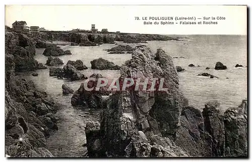 Cartes postales Le Pouliguen Sur La Cote Baie du sphinx Falaises et roches