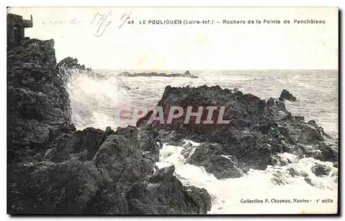 Cartes postales Le Pouliguen Rochers de la Pointe de Penchateau