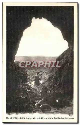 Cartes postales Le Pouliguen interleur de la Grotte des Korrigans