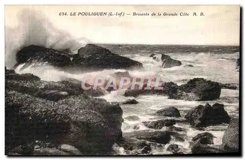 Cartes postales Le Pouliguen Brisants de la Grande Cote