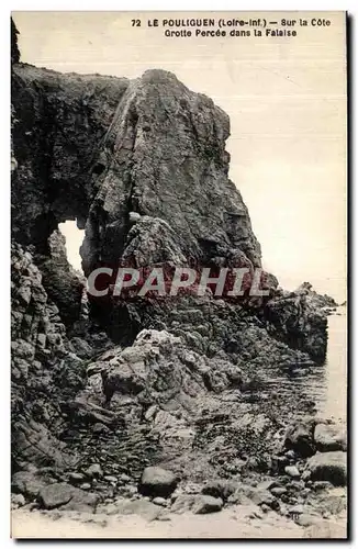 Ansichtskarte AK Le Pouliguen Sur La Cote Grotte Percee dans la Falaise