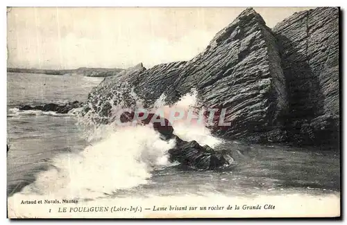 Cartes postales Le Pouliguen Lame Brisant sur un Rocher de la Grande Cote