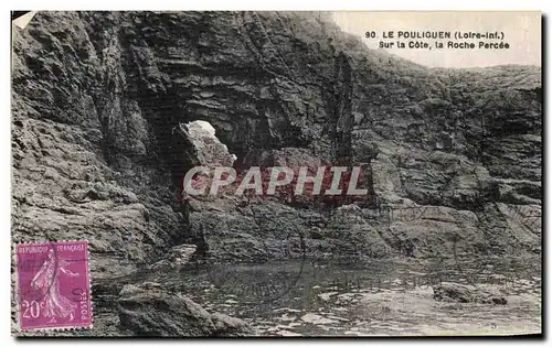 Ansichtskarte AK Le Pouliguen Sur La Cote La Roche Percee