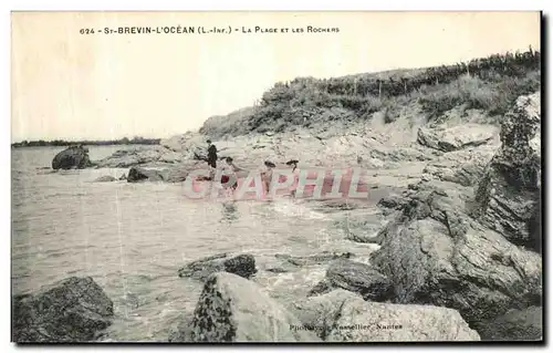 Ansichtskarte AK St Brevin l Ocean La Plage et Les Rochers