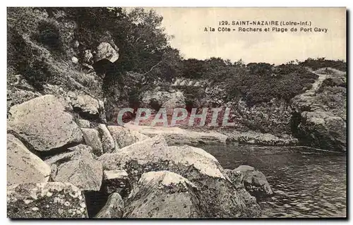 Ansichtskarte AK Saint Nazaire A Le Cote Rochers et Plage de Port Gavy