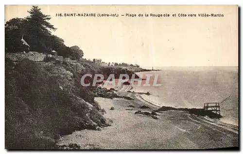 Ansichtskarte AK Saint Nazaire Plage de la Rougeole et cote vers Villes Martin