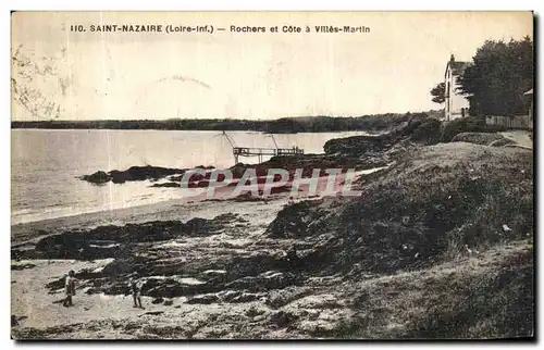 Cartes postales Saint Nazaire Rochers et Cote a Ville Martin