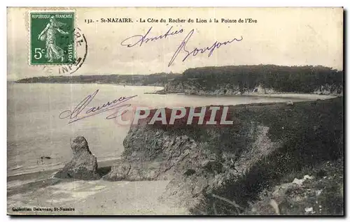Ansichtskarte AK Saint Nazaire La Cote du Rocher du Lion a la Pointe de l Eve