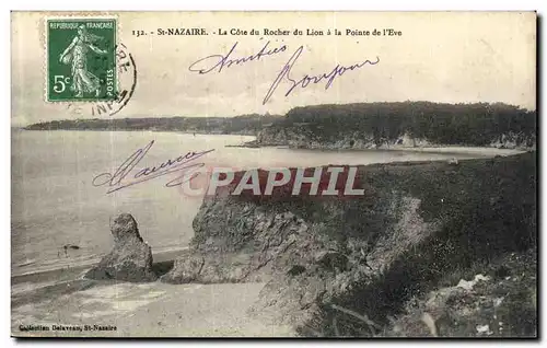 Cartes postales Saint Nazaire La Cote du Rocher du Lion a la Pointe de l Eve