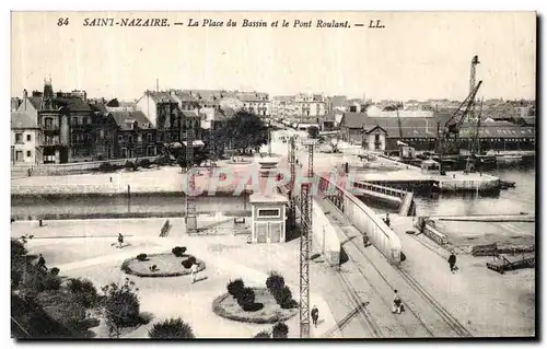 Ansichtskarte AK Saint Nazaire La Place du Bassin et le Pont Roulant