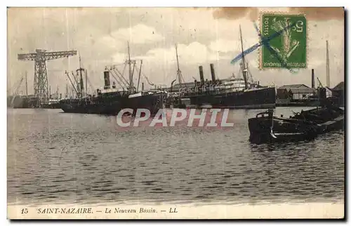 Cartes postales Saint Nazaire La Nouveau Bassin Bateaux