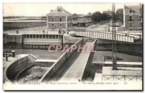 Cartes postales Saint Nazaire Le Pont Tournant ouvert