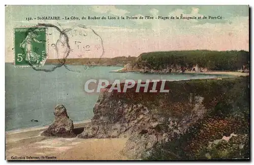 Cartes postales Saint Nazaire La Cote du Rocher du Lion a la Pointe de l Eve Plages de la Rougeole et de Port Ce