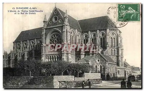 Cartes postales Saint Nazaire L Abside de l Eglise Saint Nazaire et la Rue du Croisic