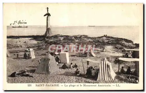 Cartes postales Saint Nazaire La Plage et le Monument Americain