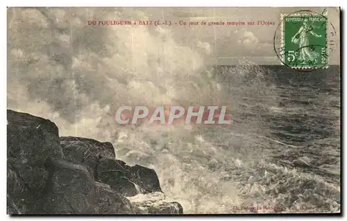 Cartes postales Du Pouliguen Un Jour de Grande Tempete sur l Ocean