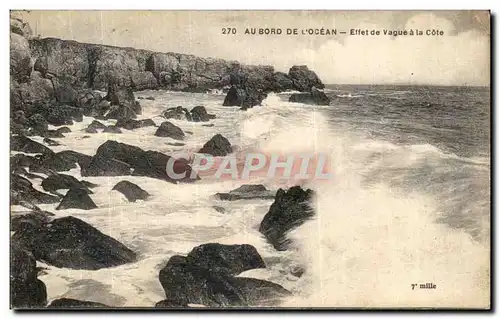 Cartes postales Au Bord de L Ocean Effet de Vague a la Cote