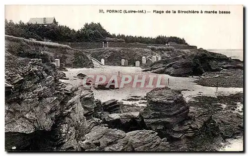 Cartes postales Pornic Plage de la Birochiere a maree Basse