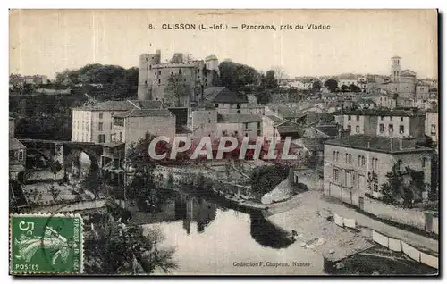 Ansichtskarte AK Clisson Panorama pris du Viaduc