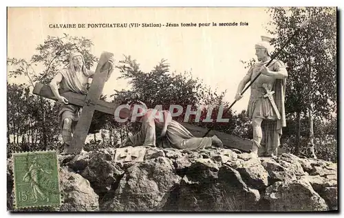 Cartes postales Calvaire de Ponchateau Jesus Tombe Pour la Seconde Fois