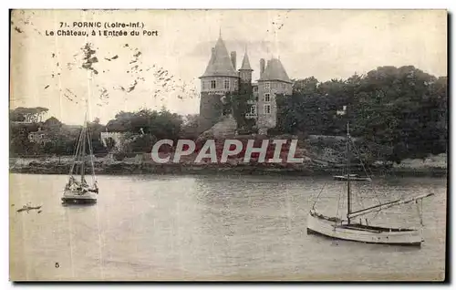 Cartes postales Pornic Le Chateau a l Entree du Port Bateaux