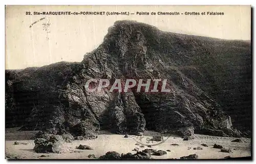 Ansichtskarte AK Ste Marquerite de Pornichet Pointe de Chemoulin Grottes et Falaises