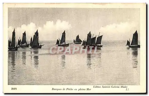 Ansichtskarte AK Barques de Peche en Pleine Mer Bateaux