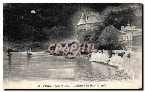 Cartes postales Pornic L Entree du Port la Nuit