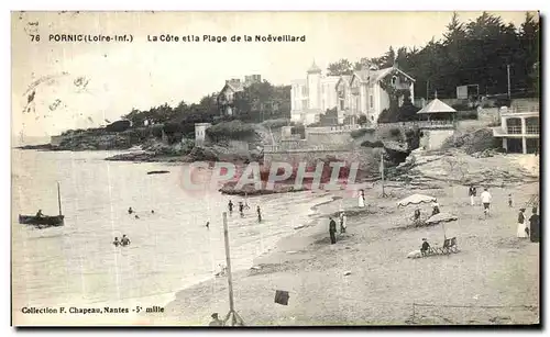 Cartes postales Pornic La Cote et la Plage de le Noeveillard