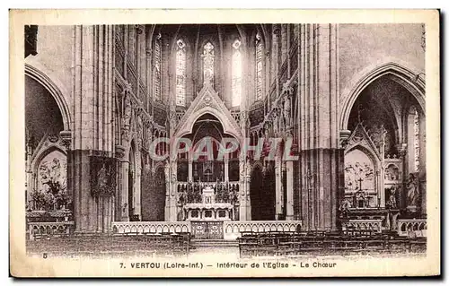 Ansichtskarte AK Vertou Interieur de l Eglise Le Choeur