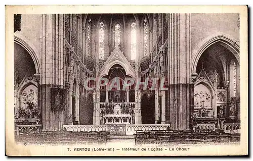 Cartes postales Vertou Interieur de l Eglise Le Choeur