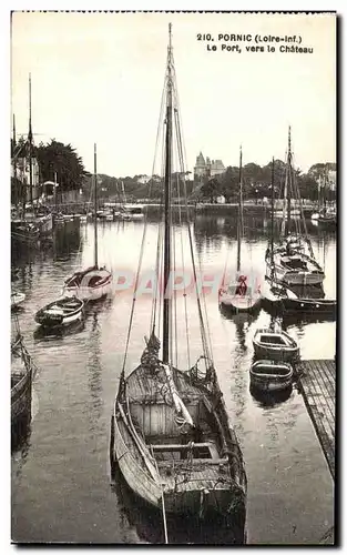 Cartes postales Pornic Le Port Vers le Chateau Bateaux