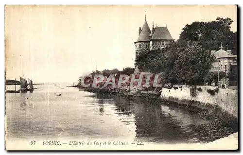 Cartes postales Pornic L Entree du Port et le Chateau