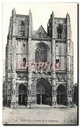 Ansichtskarte AK Nantes Facade de la Cathedrale