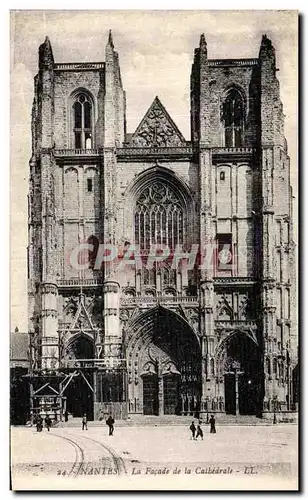 Ansichtskarte AK Nantes La Facade de la Cathedrale