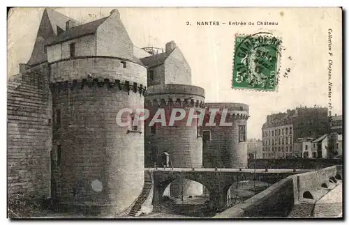 Cartes postales Nantes Entree du Chateau