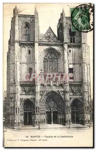 Ansichtskarte AK Nantes Facade de la Cathedrale