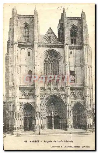 Ansichtskarte AK Nantes Facade de La Cathedrale