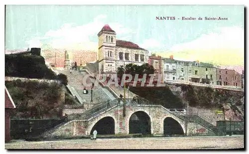 Cartes postales Nantes Escalier de Sainte Anne