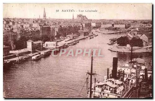 Cartes postales Nantes Vue Generale Bateau