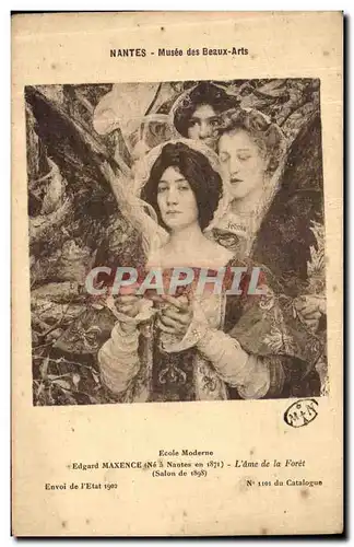 Ansichtskarte AK Nantes Musee des Beaux Arts Edgard Maxence L ame de la foret Salon de 1898